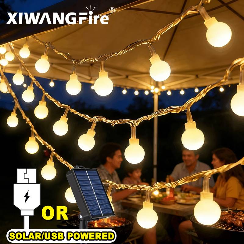 Outdoor Lighting For Christmas - Светодиодные гирлянды 3-10 м на солнечных