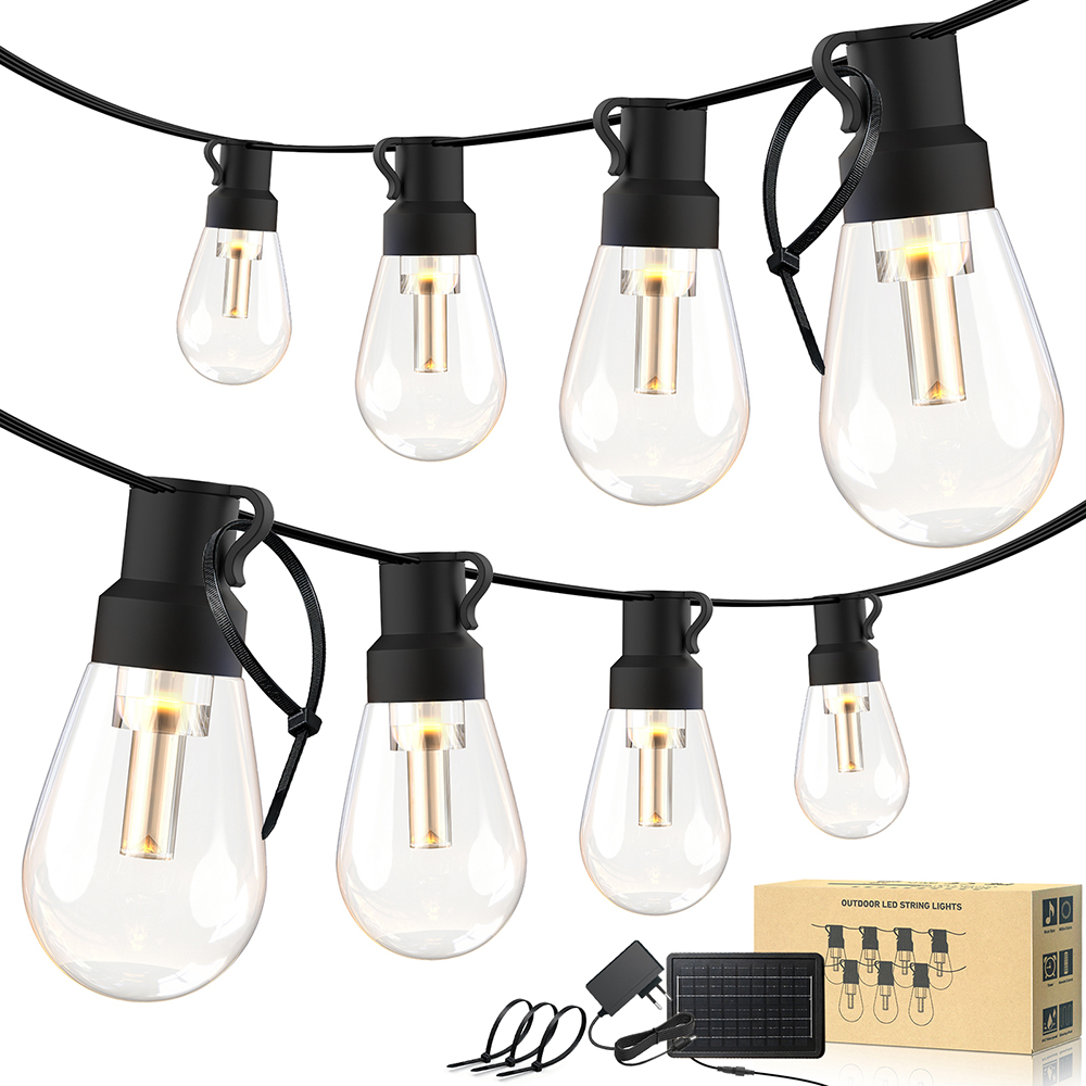 String Light Bistro - Солнечные светодиодные гирлянды-шары, водонепроницаемые, 24В, с