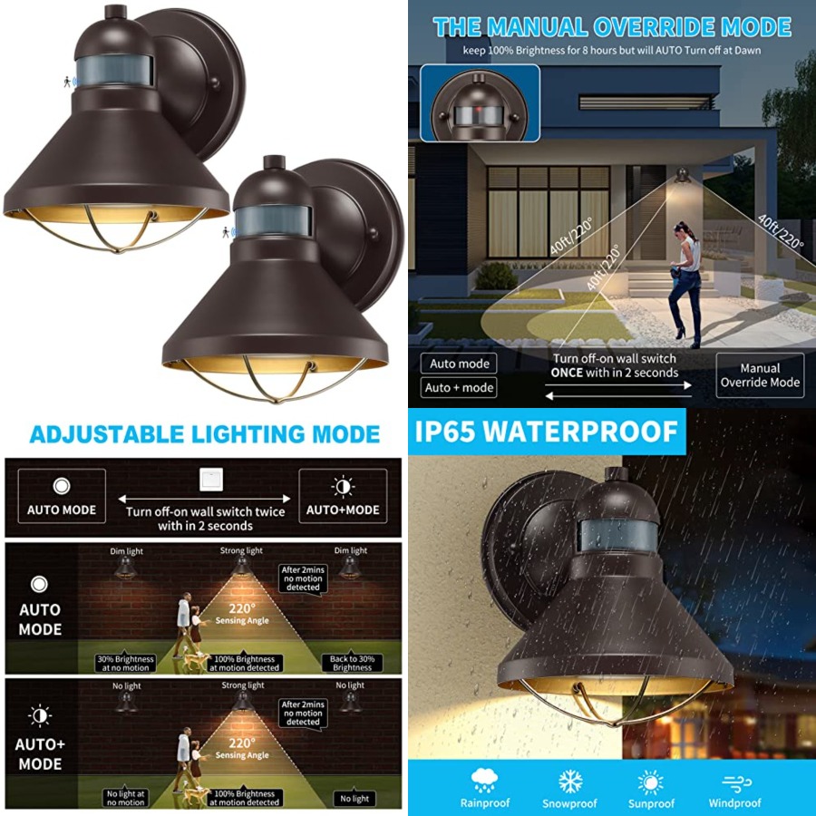 Wall Lighting Outdoor - Комплект из 2 уличных светодиодных настенных