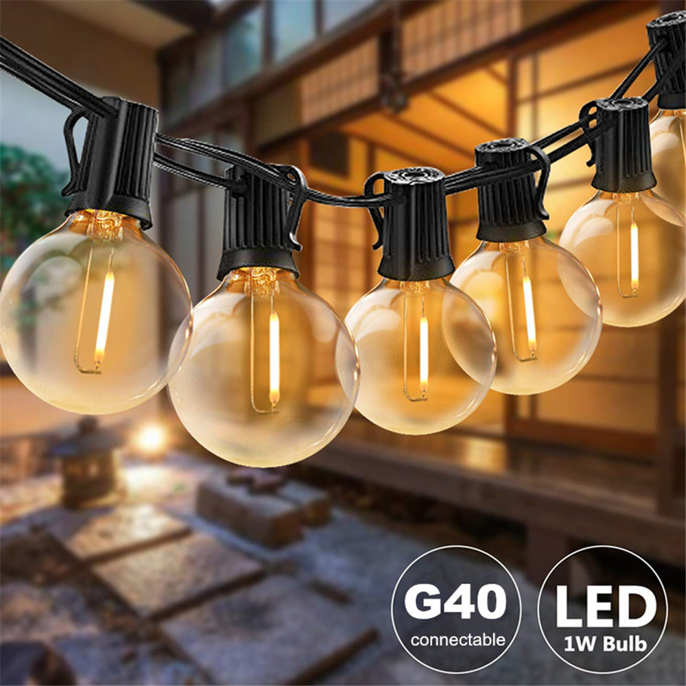 String Light Bistro - Гирлянда из 25/50-футовых прозрачных шарообразных лампочек