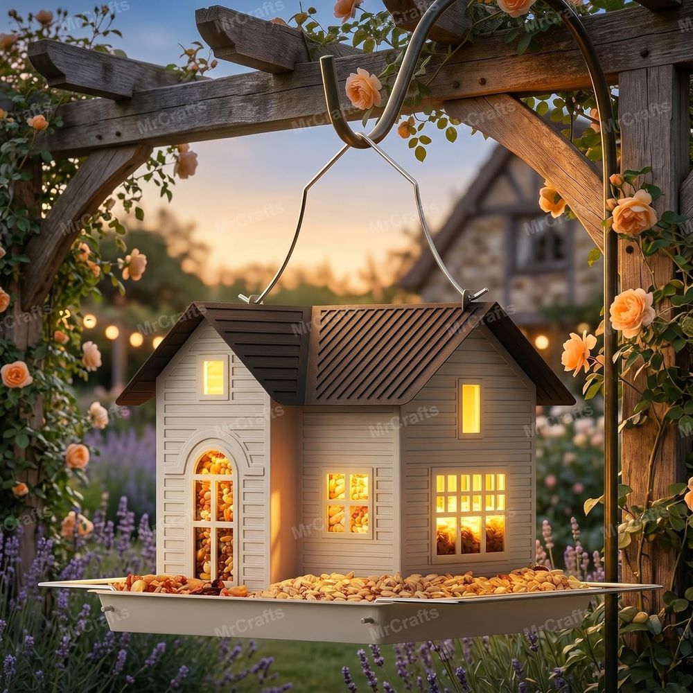 Outdoor Lighting Unique - Подвесная металлическая кормушка для птиц с