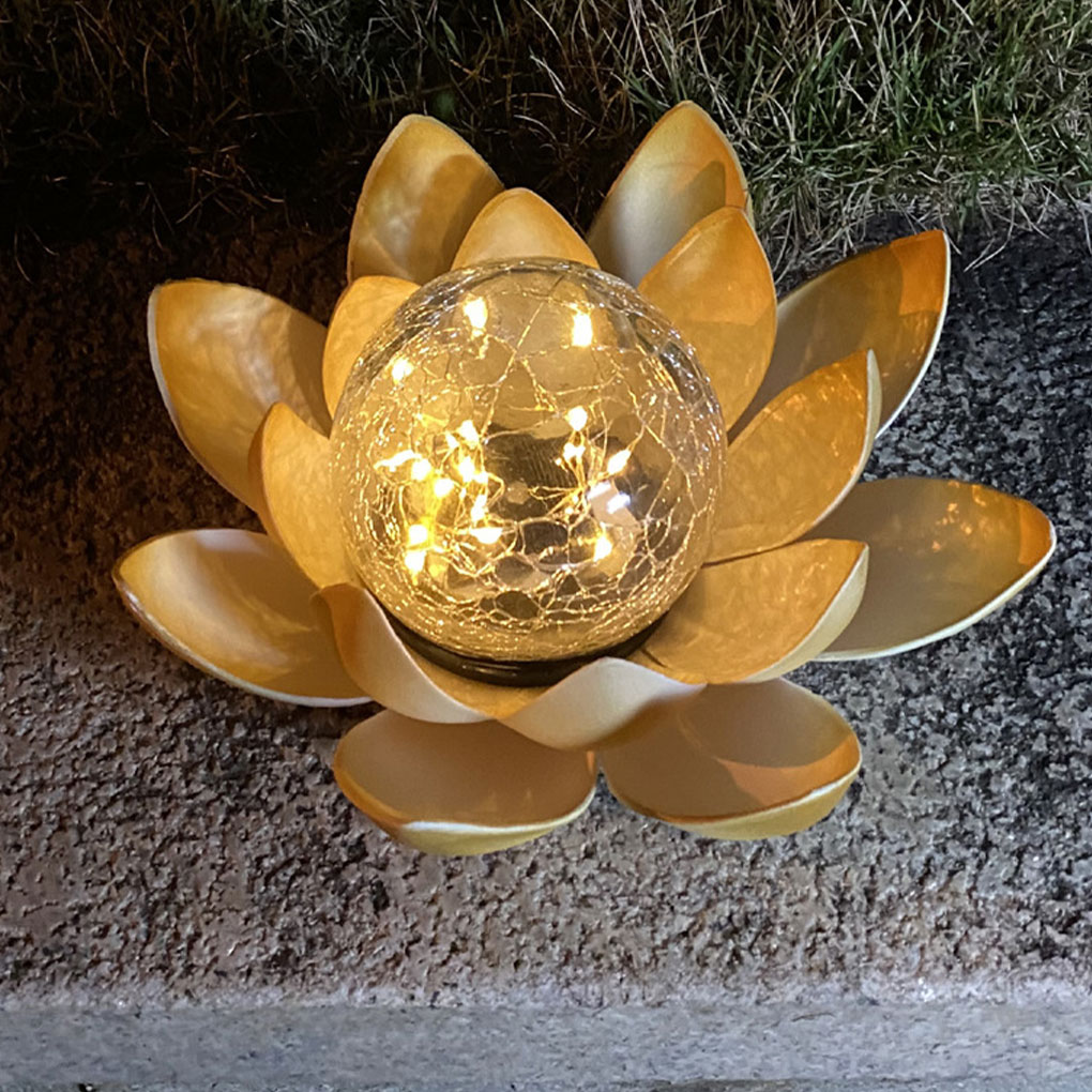 Outdoor Lighting For Christmas - Садовые светильники в форме лотоса, треснувший