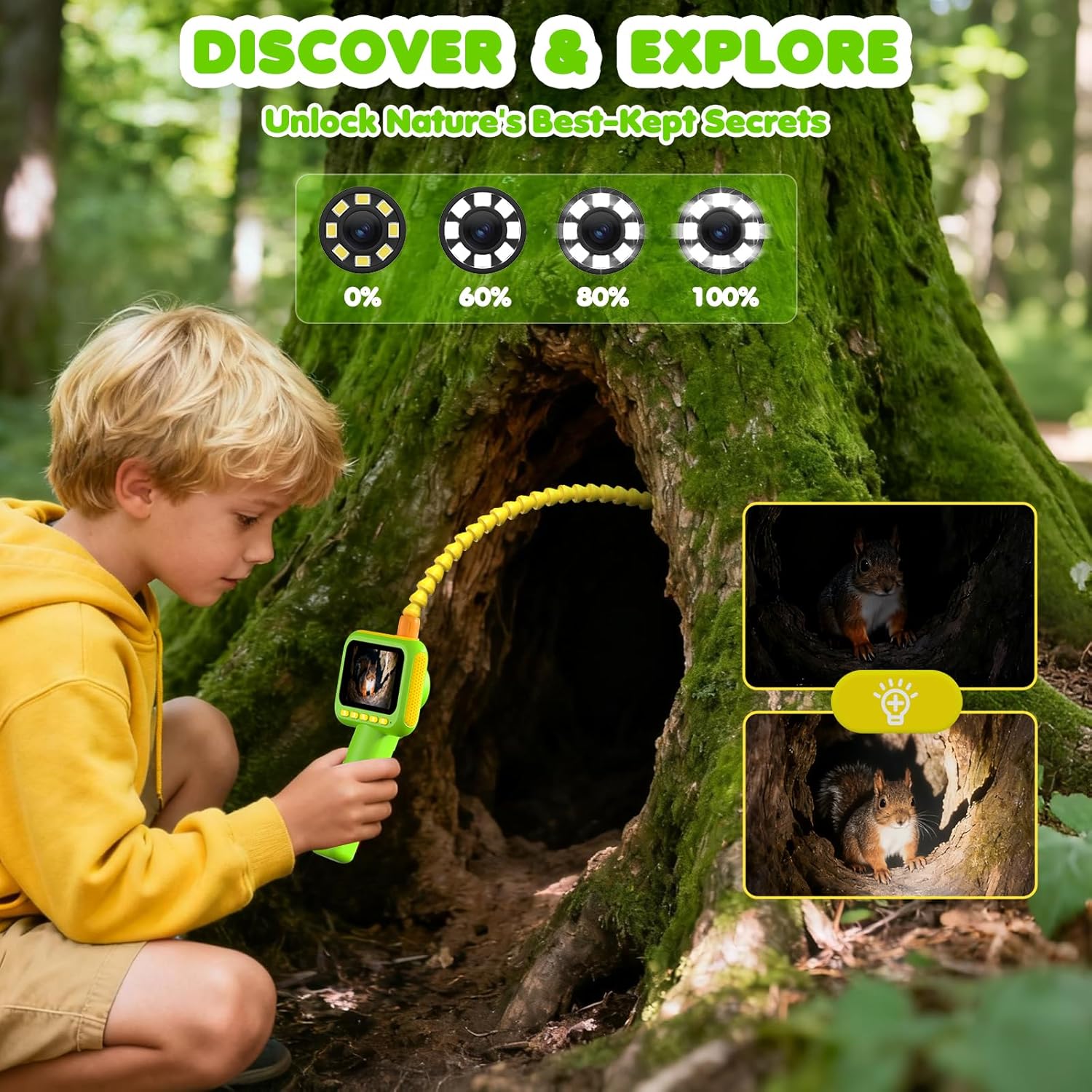Outdoor Lighting Kits - Эндоскоп для детей, бороскоп-камера-змейка с подсветкой,