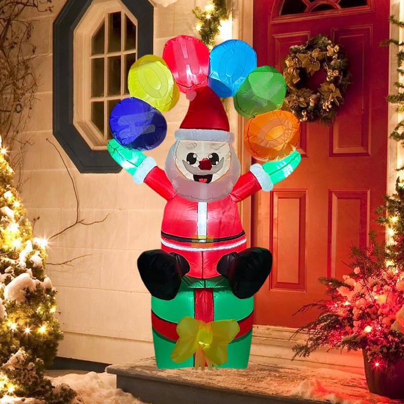 Надувной декор Санта-Клауса со – обзор и цена Outdoor Lighting For Christmas