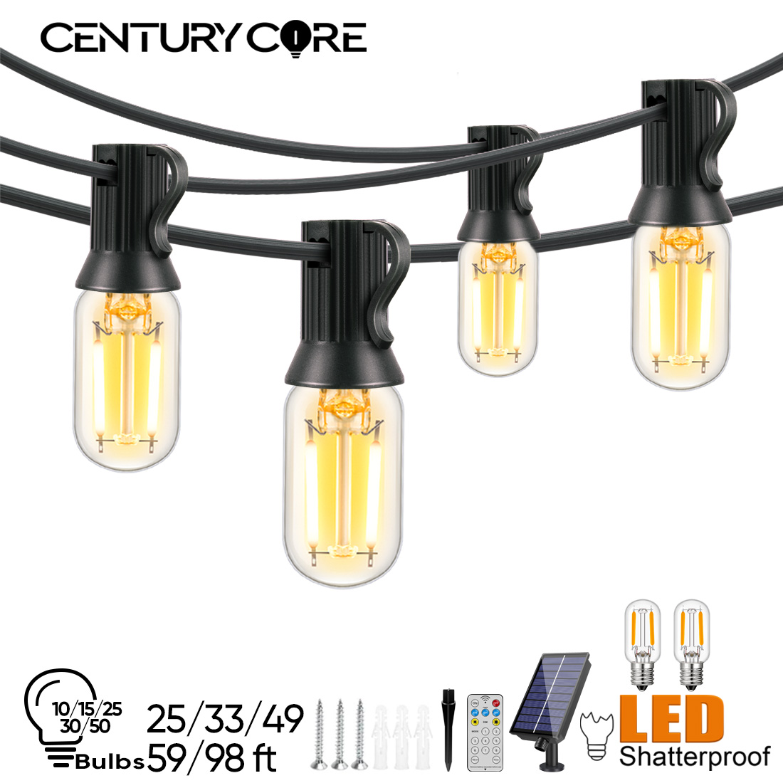 Светодиодные солнечные гирлянд – обзор и цена String Light Bistro