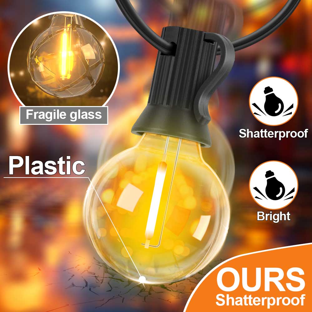 Светодиодная гирлянда G40 E12  – обзор и цена String Light Bistro
