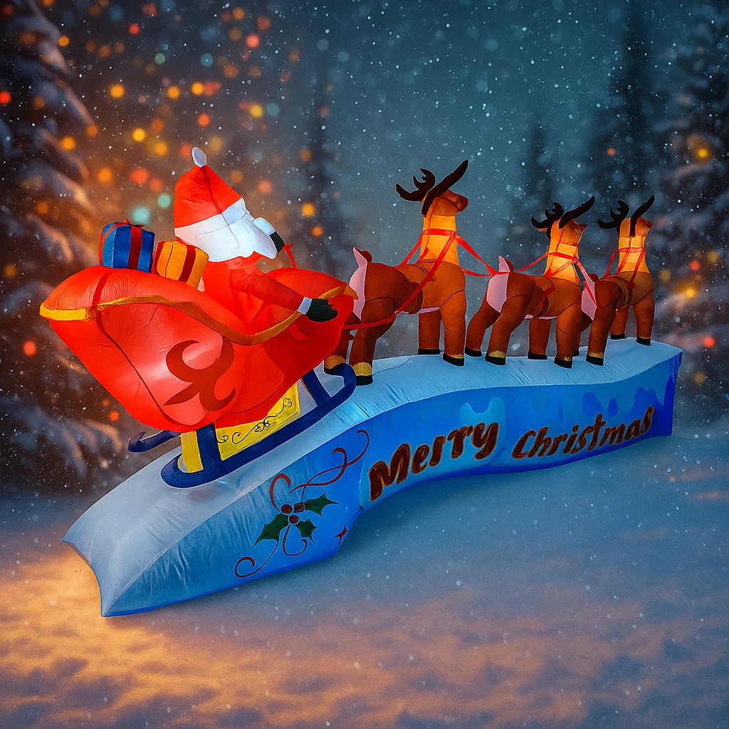 11,8 футов Санта-Клаус с оленя – обзор и цена Outdoor Lighting For Christmas