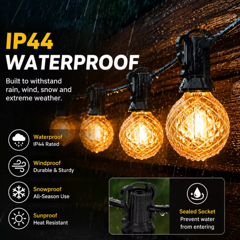 Гирлянда G40 Ice Diamond 15/20 – обзор и цена String Light Bistro