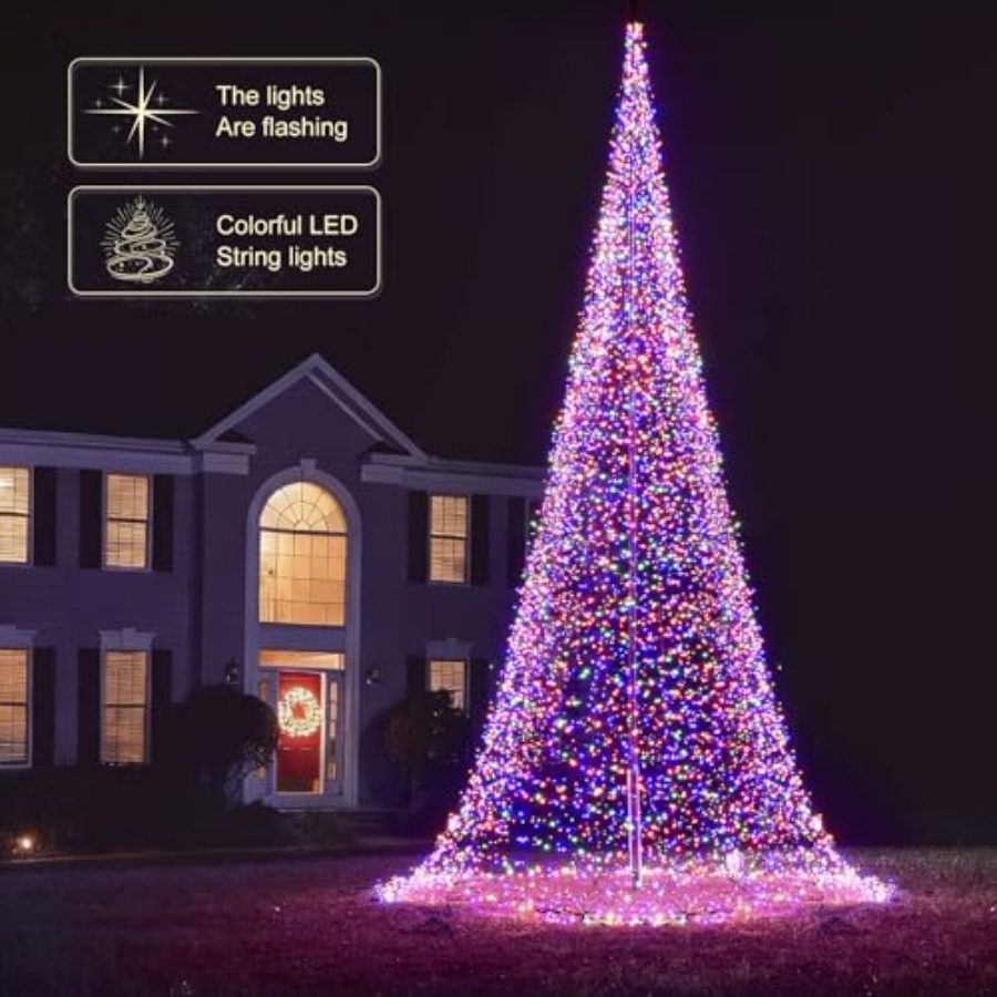 Уличная новогодняя елка с LED- – обзор и цена Outdoor Lighting For Christmas