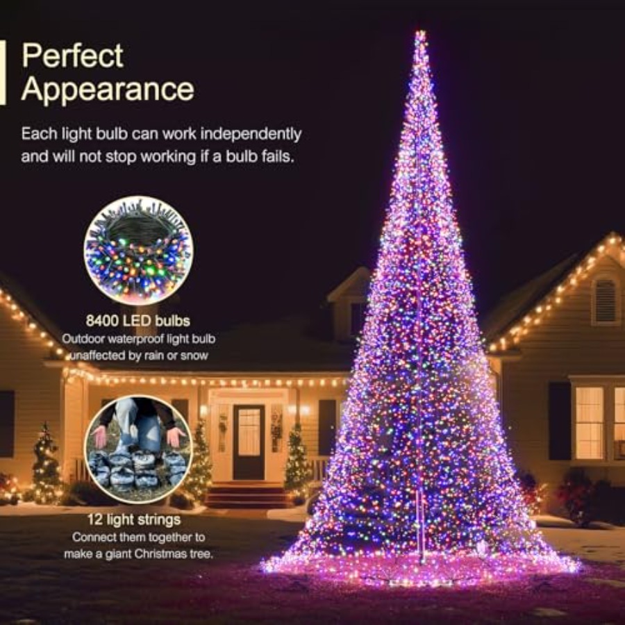 Уличная новогодняя елка с LED- – обзор и цена Outdoor Lighting For Christmas