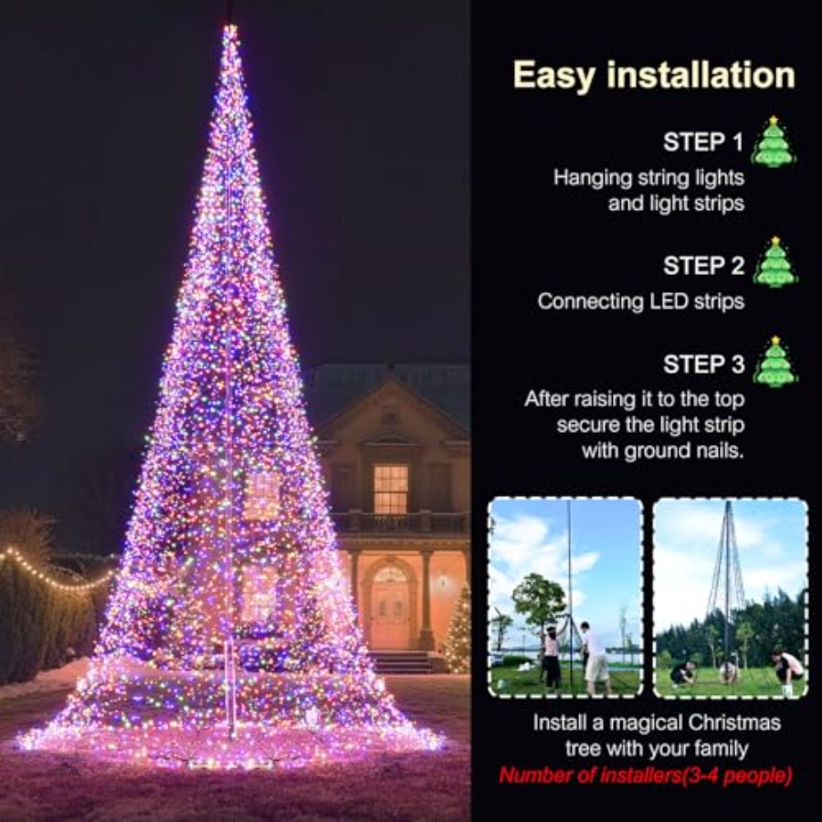 Уличная новогодняя елка с LED- – обзор и цена Outdoor Lighting For Christmas