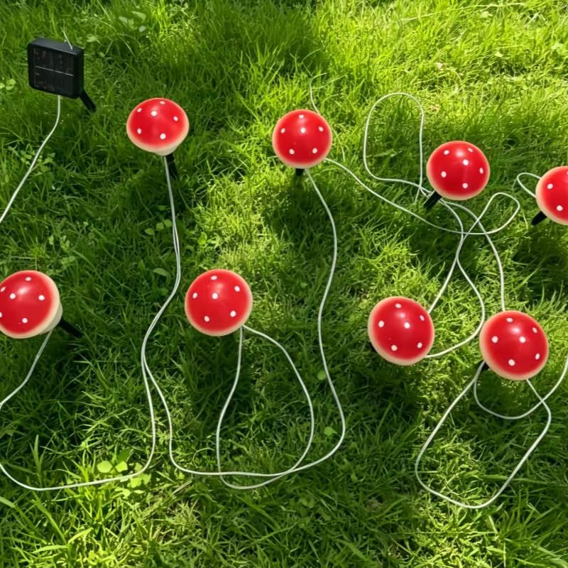 Солнечные гирлянды-грибы, водо – обзор и цена Outdoor Lighting For Christmas